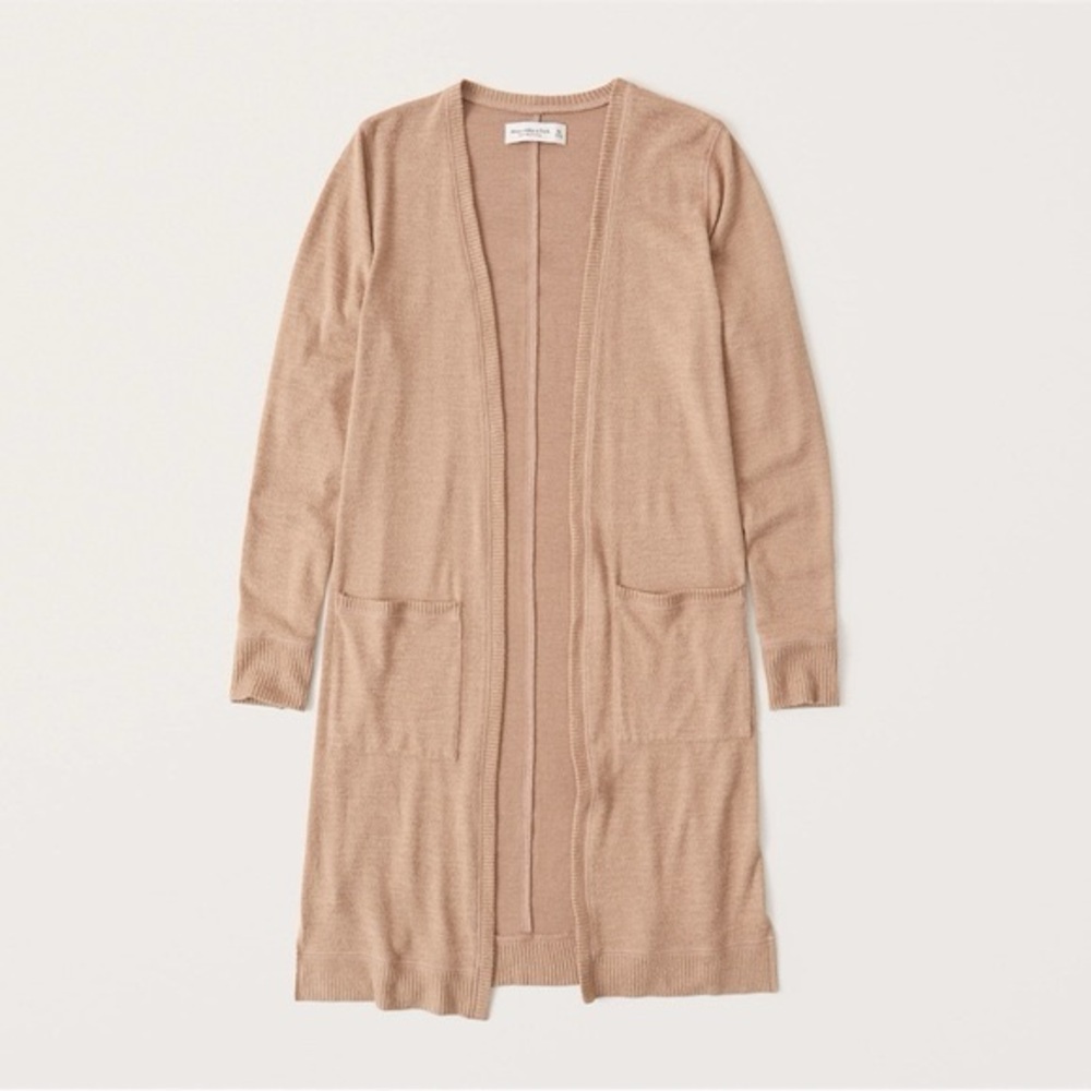 Abercrombie & Fitch Cozy Duster Cardigan Tan XL